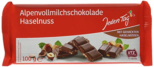 Jeden Tag Schokolade, Alpenvollmilch-Nuss, 100 g