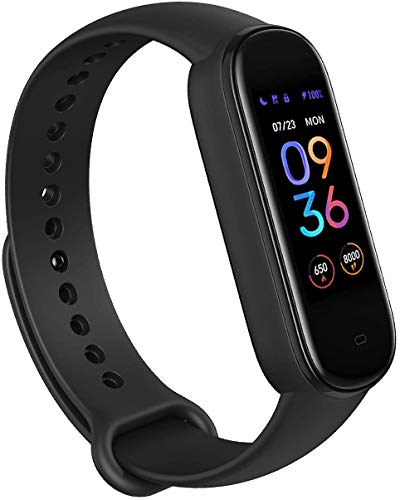Amazfit Smartwatch Band 5 Fitness Tracker mit integrierter Alexa, 15 Tagen Akkulaufzeit, Blutsauerstoff, Herzfrequenz, Schlafüberwachung, Digitale Uhr für Sport