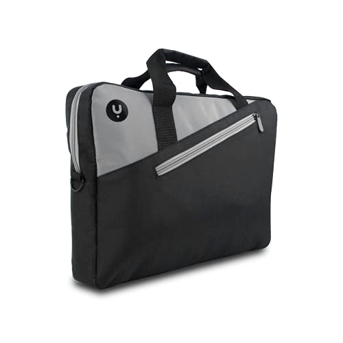 NGS GINGER BLACK14 - Aktentasche für Laptops bis zu 14 Zoll, mit Innenfächern und Außentasche, in schwarz und anthrazit