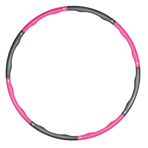 Hula Hoop für Erwachsene & Kinder zur Gewichtsabnahme und Massage, 6-8 Segmente Abnehmbarer Hoola Hoop Reifen Geeignet Für Fitness/Sport/Zuhause/BüRo/Bauchformung(1.2Kg)