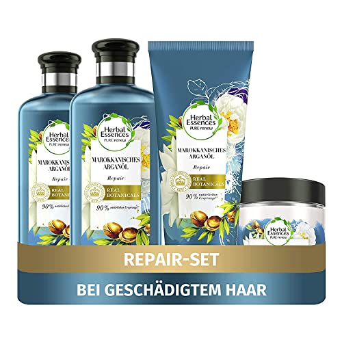 Herbal Essences Haarpflege Set: 2x Arganöl, Repair Shampoo 250ml + 1x Pflegespülung 200ml + 1x Haarmaske 250ml