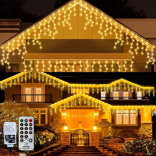 Außen Eisregen Lichterkette 10M 400LED Lichtervorhang Weihnachten Inner Lichterkette Verknüpfbar für Easter Inner Zimmer Deko