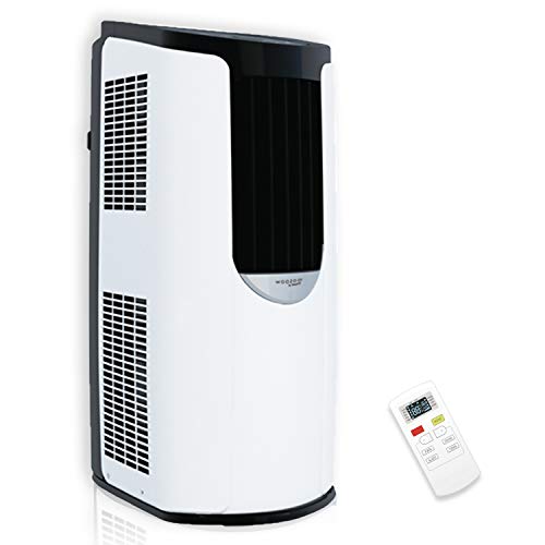 Woozoo by Ohyama, Tragbare 3-in-1-Klimaanlage, Lüfter und Luftentfeuchter, 8 870 BTU/h (2,6 kW), Fernbedienung, LED-Anzeige, Für 16m² Fläche - Portable Air Conditioner IHP-0901G-E - WeiÃŸ/Schwarz [Energieklasse A]