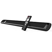 Deep Bass TV Soundbar Bluetooth 4.2 Wireless Slim Sound Bar 2 Speakers 36W Remote Control for HDMI/RCA/Opt/AUX/Coax / 98 x 11 x 9 cm