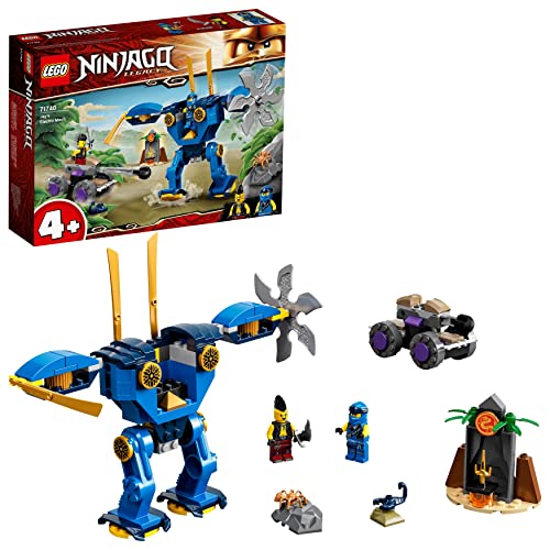 LEGO 71740 NINJAGO Jays Elektro-Mech Actionfigur, Spielzeug ab 4 Jahren, mit Spinne und Ninja Auto