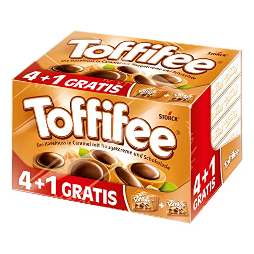 Toffifee 4+1 Gratis 1x75-er (1 x 625g) / Haselnuss in Karamell, Nougatcreme und Schokolade