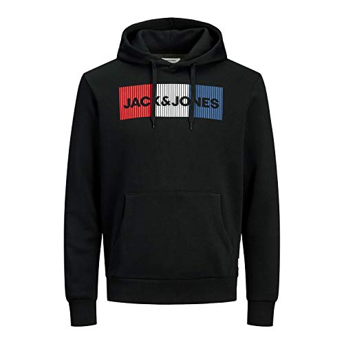 JACK & JONES Herren Corp Logo Sweat Hood Classic Kapuzen Sweatshirt Basic Sweater / Größe: S, L, XXL