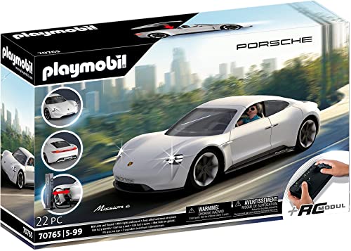 PLAYMOBIL Porsche 70765 Porsche Mission E, Mit Fernbedienung und Lichteffekten, Ab 5 Jahren, Weiß