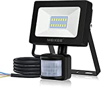 MEIKEE 15W LED Strahler mit Bewegungsmelder 1200LM 6500K Superhell LED Fluter IP66 Wasserdicht Flutlichtstrahler Aluminium Scheinwerfer Licht Wandleuchte für Garten Garage Sportplatz [Energieklasse F]