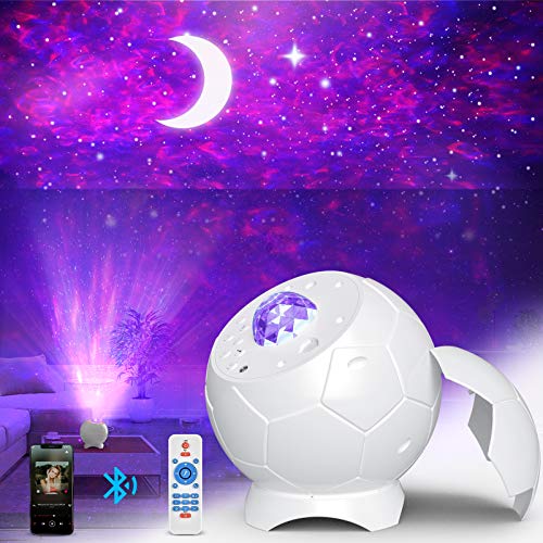 Fezax LED Sternenhimmel Projektor Lampe, 28 Lichteffekte Romantisches Sternenlicht Nebula Galaxy Lichtprojektor Farbwechsel Musikspieler mit Bluetooth & Timer für Decoration Kids Adults Rooms