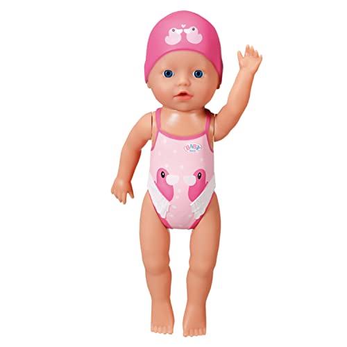 Zapf Creation 831915 BABY born My First Swim Girl 30 cm große wasserfeste Aufziehpuppe für die Badewanne oder den Pool