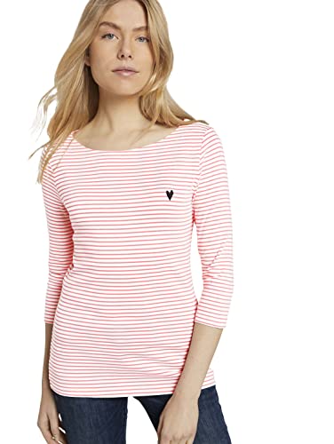 TOM TAILOR Damen Longsleeve mit Streifen  / Größe: XS - 3XL