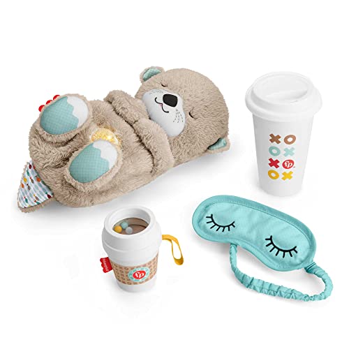 Fisher-Price GXW48 - Schlummer-Otter Geschenkset, Babyshower-Geschenkset mit 4 Artikeln für Säuglinge und frischgebackene Eltern, Babyspielzeug Geschenkset zur Geburt