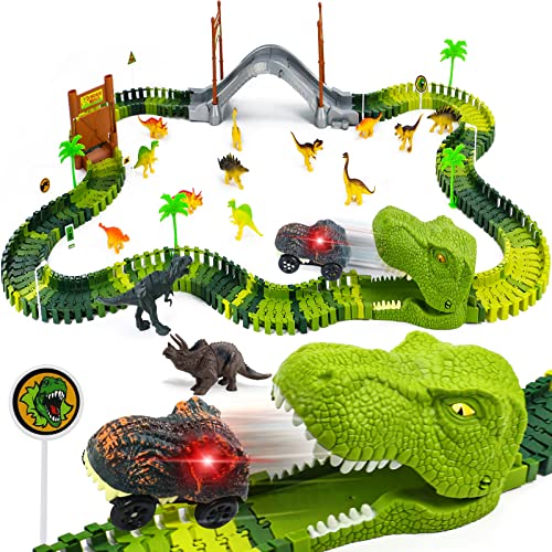 Dinosaurier Spielzeug Autorennbahn 3 4 5 6 Jahre Junge Mit Dino Cars Spielzeug 14