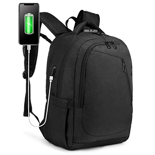 LOVEVOOK Laptop Rucksack Herren Damen 15.6 Zoll, Anti-Diebstahl Schulrucksack Jungen Teenager mit USB Ladeanschluss,Wasserdicht Laptoptasche Groß Backpack für Uni Arbeit Business Reisen, Grau