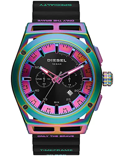 Diesel Timeframe Chronograph für Herren, 48 mm Gehäusegröße, Edelstahluhr