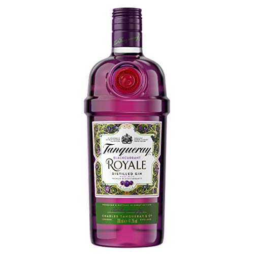 Tanqueray Blackcurrant Royale Gin | Leckeres Johannisbeer-Aroma | Empfohlen für Gin Tonic & Cocktails | 41,3% vol | 700ml Einzelflasche |
