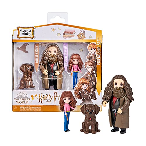 Wizarding World Harry Potter - Freunde Spielset mit Hermine Granger und Rubeus Hagrid Sammelfiguren, Spielzeug für Kinder ab 5 Jahren, Fanartikel