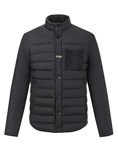 Giolshon Herren Übergangsjacke Leichte Steppjacke Winter Warme Softshell Puffer Mantel Baumwollfüllung / Größe: S -XL