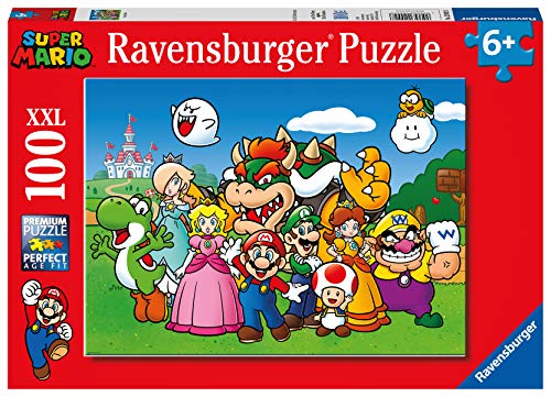 Ravensburger Kinderpuzzle - 12992 Super Mario Fun - Puzzle für Kinder ab 6 Jahren, mit 100 Teilen im XXL-Format