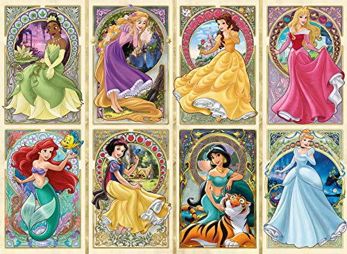 Ravensburger Puzzle 16504 – Nouveau Art Prinzessinnen – 1000 Teile Disney Puzzle für Erwachsene und Kinder ab 14 Jahren