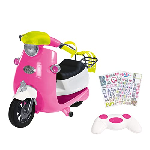 BABY born Zapf Creation 830192 City RC Scooter - ferngesteuerter Puppenroller mit Lichtfunktion, uni