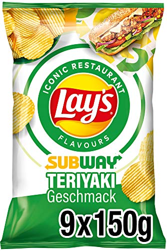 Lay's Subway Chicken Terriyaki - Knusprig gewürzte Kartoffelchips für eine gelungene Party (9 x 150 g)