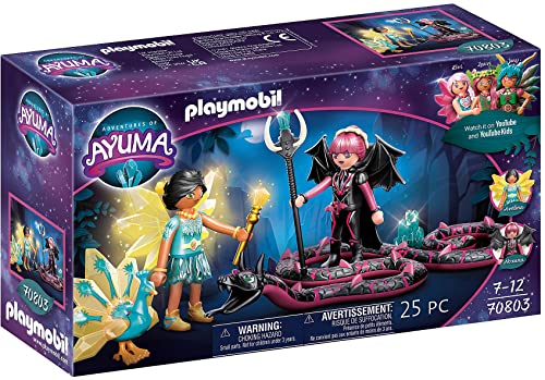 PLAYMOBIL Adventures of Ayuma 70803 Crystal Fairy und Bat Fairy mit Seelentieren, Ab 7 Jahren