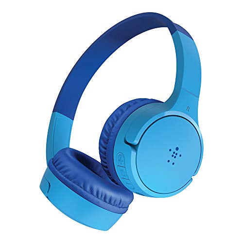 Belkin SoundForm Mini drahtloser Kinder-On-Ear-Kopfhörer mit integriertem Mikrofon zum Online-Lernen, für Schule und Reisen, kompatibel mit iPhones, iPads, Galaxy- und anderen Geräten- Blau