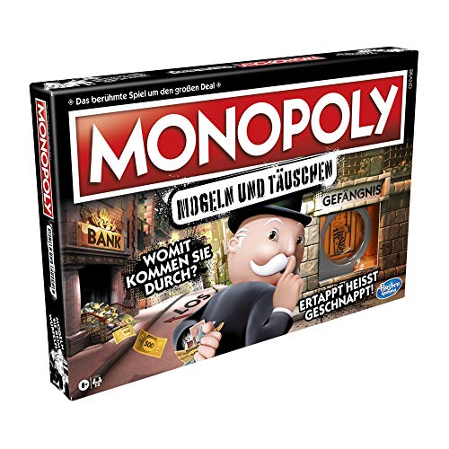 Monopoly Mogeln und Täuschen, klassisches Familienspiel für Kinder ab 8 Jahren