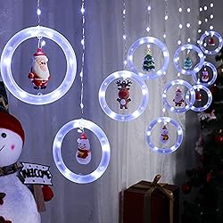 BLOOMWIN Lichtervorhang 3x0,65M Lichterkettenvorhang LED Lichterkette 8 Modi USB Weihnachtsbeleuchtung