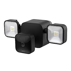 Blink Outdoor + Floodlight – kabellose, batteriebetriebene Flutlicht-Halterung und smarte HD-Sicherheitskamera, 700 Lumen, Bewegungserfassung, Einrichtung in wenigen Minuten – 1 Kamera-Set