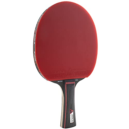 JOOLA Tischtennisschläger Match PRO ITTF genehmigter Allround Wettkampf Tischtennis-Schläger 4 Sterne, Schwarz/Rot, 1.8 MM Schwammstärke