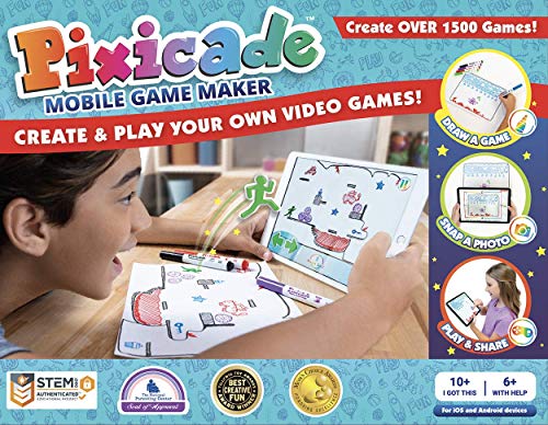 Pixicade PXEN2600 Mobile Maker-STEM Kit zum Erstellen und Spielen Ihrer eigenen Videospiele, Lernspielzeug für Mädchen und Jungen ab 6 Jahren