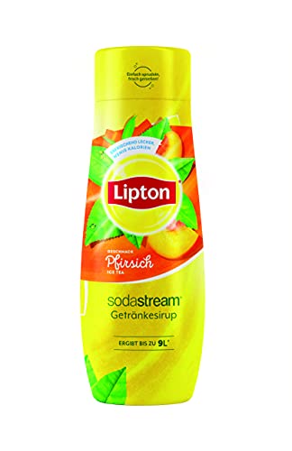 SodaStream Sirup Lipton Ice Tea Pfirsich - 1x Flasche ergibt 9 Liter Fertiggetränk, Sekundenschnell zubereitet und immer frisch, 440 ml