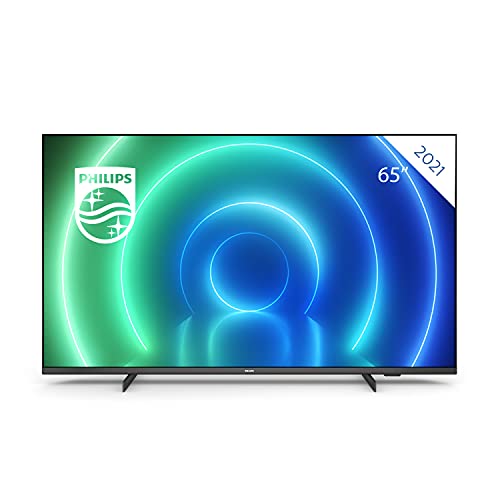 Philips 65PUS7506/12 164 cm (65 Zoll) Fernseher (4K UHD, HDR10+ kompatibel, 60 Hz, Dolby Vision & Atmos, Smart TV, Triple Tuner, schwarz) [Energieklasse F]