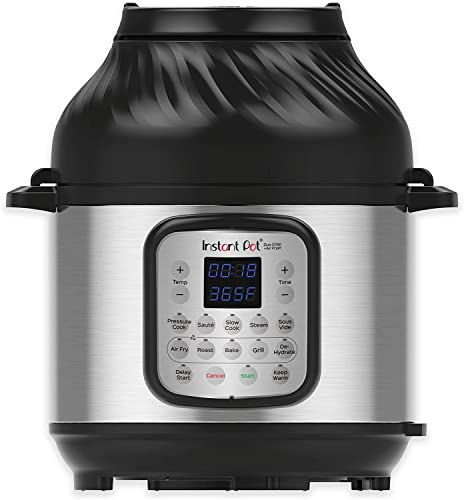 Instant Pot Duo Crisp + Heißluftfritteuse 11-in-1 Elektro-Multikocher 5,7 L - Schnellkochtopf, Luftfritteuse, Schongarer, Dampfgarer, Sous Vide Gerät, Dehydrator mit Grill, Warmhalte- und Backfunktion