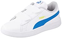 PUMA Smash V2 L V Ps Sneaker, White Victoria Blue / Größe: 28 - 30, 34, 35