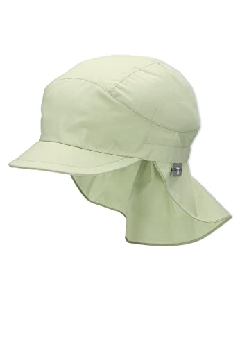 Sterntaler Unisex Schirmmütze mit Nackenschutz Sonnenhut, mittelgrün / Größe: 47 - 57