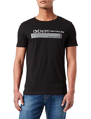 TOM TAILOR Denim Herren T-Shirt mit Logoprint / Größe: M - XXL