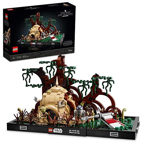 LEGO 75330 Star Wars Jedi Training auf Dagobah – Diorama Set für Erwachsene mit Luke Skywalker, Yoda, R2-D2 und Luke Skywalkers X-Wing, Geschenkidee für Männer, Frauen, Ihn, Sie