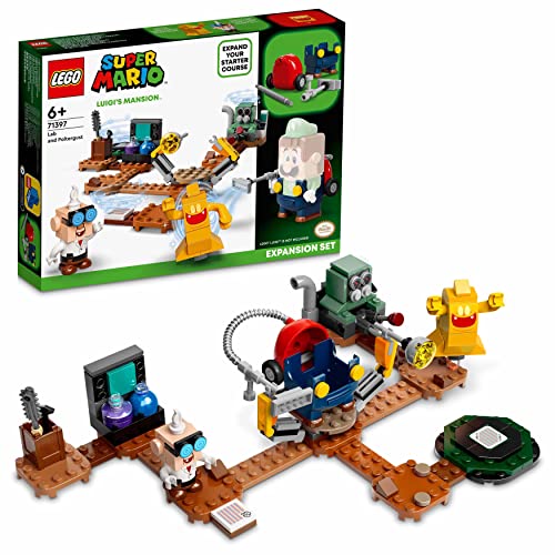 LEGO 71397 Super Mario Luigi’s Mansion: Labor und Schreckweg – Erweiterungsset, Spielzeug ab 6 Jahren mit Goldgeist-Figur, kreatives Spiel für Kinder