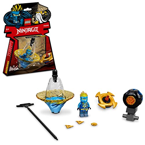 LEGO 70690 NINJAGO Jays Spinjitzu-Ninjatraining, Action-Spielzeug mit Ninja Spinner und Jay-Minifigur, ab 6 Jahre