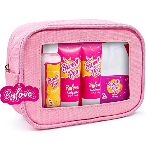 Pflegeset Frau BFFLOVE 5-teilig Geschenk Frau Weihnachten Badeset Handcreme,Körperlotion，Duschgel，Sprudelnetz，2 in 1 Solide Geburtstagsgeschenk