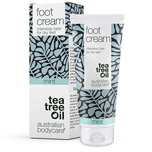 Australian Bodycare Foot Cream 100ml | Teebaumöl + Mint | Fußcreme für Frauen & Männer bei Hornhaut und Fußschweiß | Urea Hornhautcreme | Fußbalsam bei Schrunden | mit australischem Teebaumöl