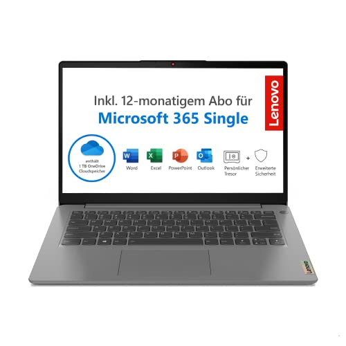 Lenovo IdeaPad 3i Laptop 35,6 cm (14 Zoll, 1920x1080, Full HD, WideView, entspiegelt) Slim Notebook (Intel Celeron 6305, 4GB RAM, 128GB SSD, Intel UHD Grafik, Windows 10 Home S) grau