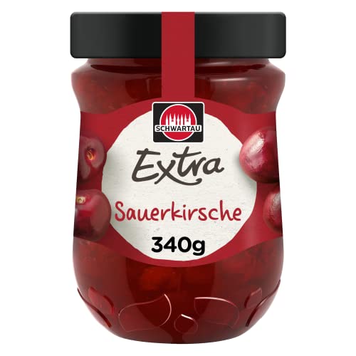 Schwartau Extra Erdbeere, Konfitüre, 340 g /  Schwartau Extra Sauerkirsche, Konfitüre, 340g