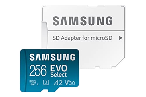 Samsung EVO Select microSD Speicherkarte (MB-ME256KA/EU), 256 GB, UHS-I U3, Full HD, 130MB/s Lesen, für Smartphone und Tablet, inkl. SD-Adapter