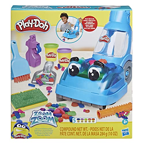 Play-Doh Zoom Zoom Saugen und Aufräumen Set mit 5 Farben