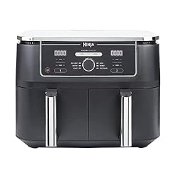 Ninja Foodi MAX Dual Zone Heißluftfritteuse [AF400EU] ‎2470 W, 9,5 l Fassungsvermögen, 2 Fächer, 6 Funktionen, Kupfer, Schwarz